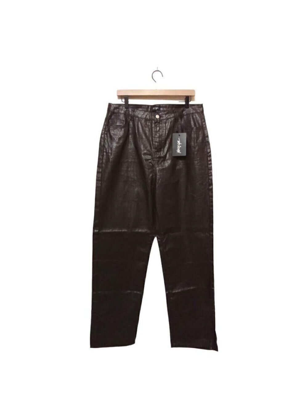 Nasty Gal NWT Slit's Now Or Never Coated Croc Straight Jean Sz 16